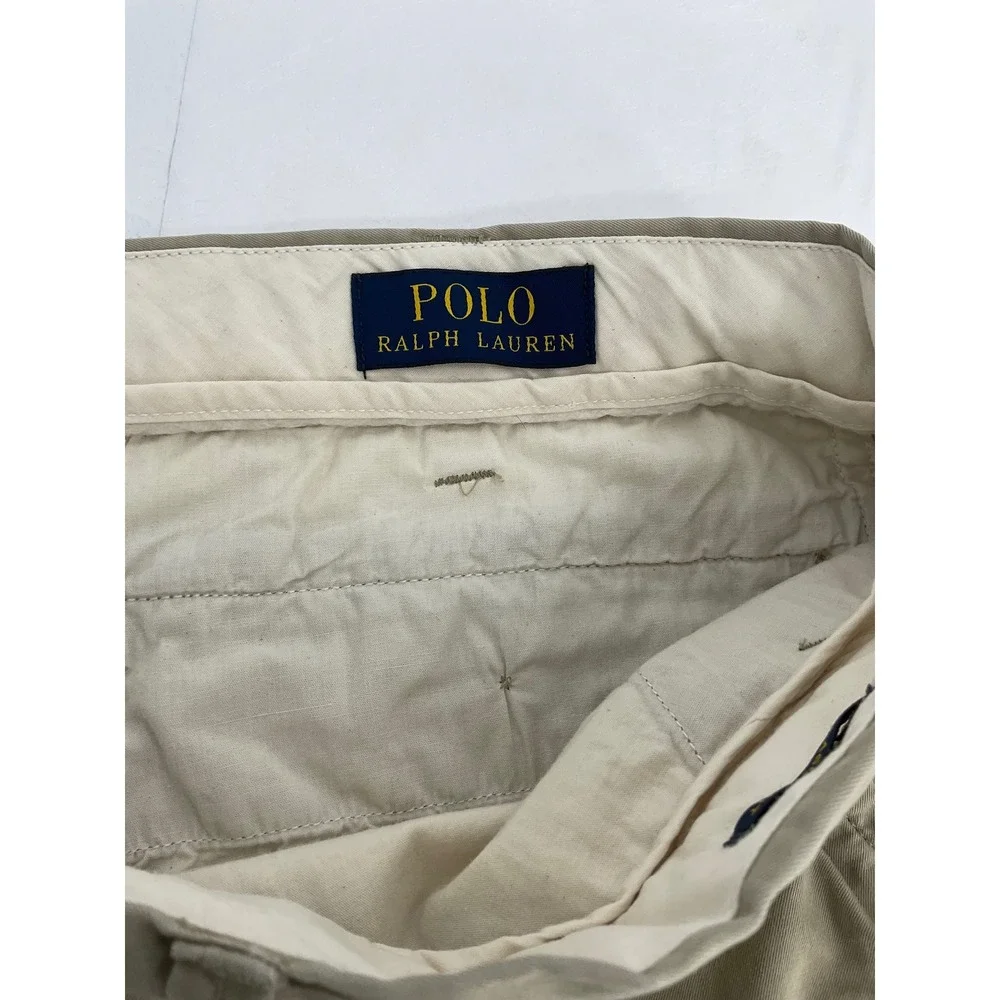 Polo Ralph Lauren Khaki Shorts‎ Flat Front Casual Classic Fit Size 44 #1261